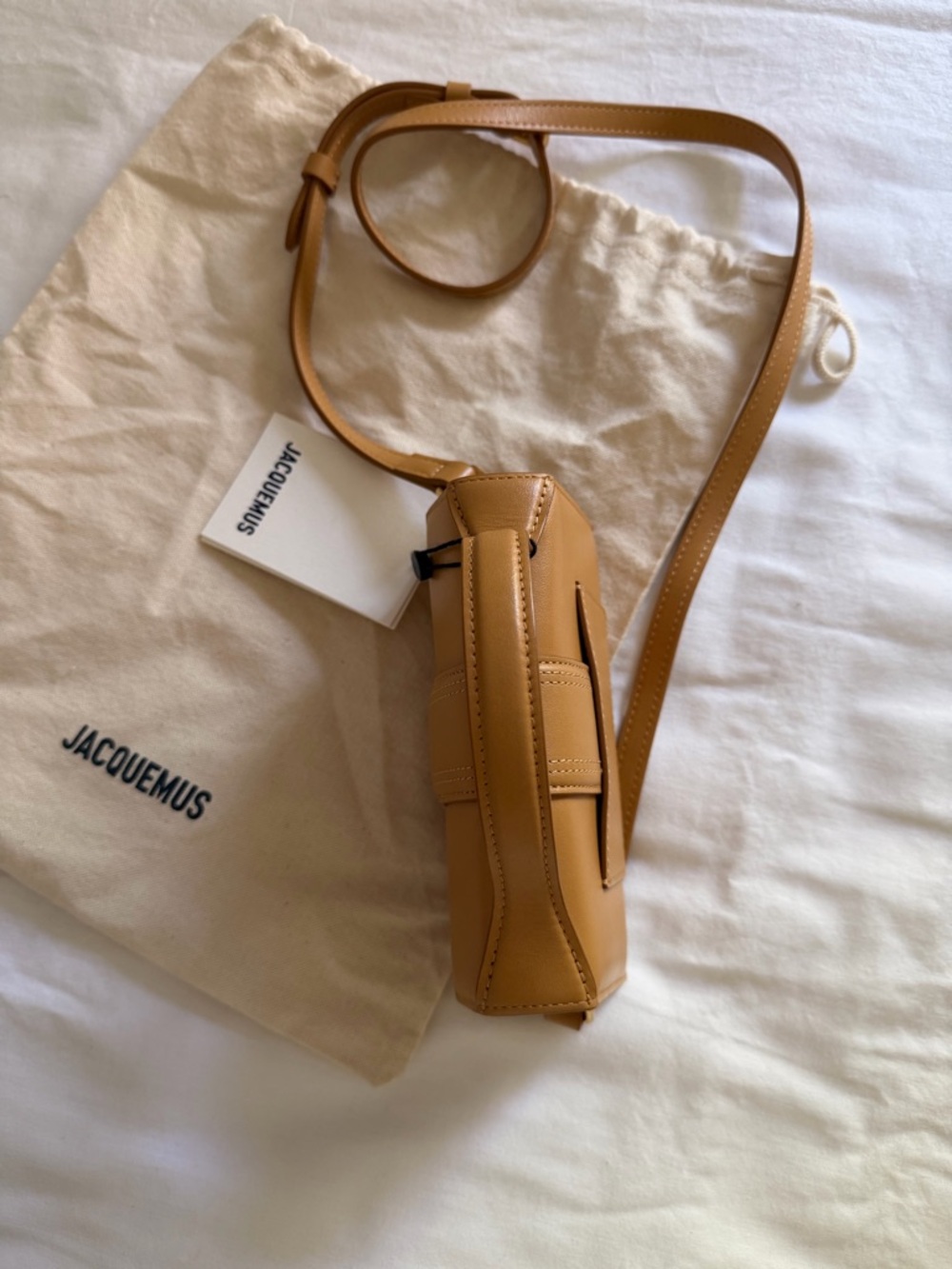 Jacquemus Brown Le Chiquito Nano Shoulder Bag with Gold Logo - Picture 5 of 5